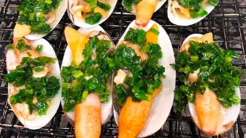 Ốc Tu Hài Nướng Mỡ Hành 